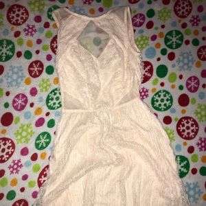 Baby pink party dress with mesh cut out